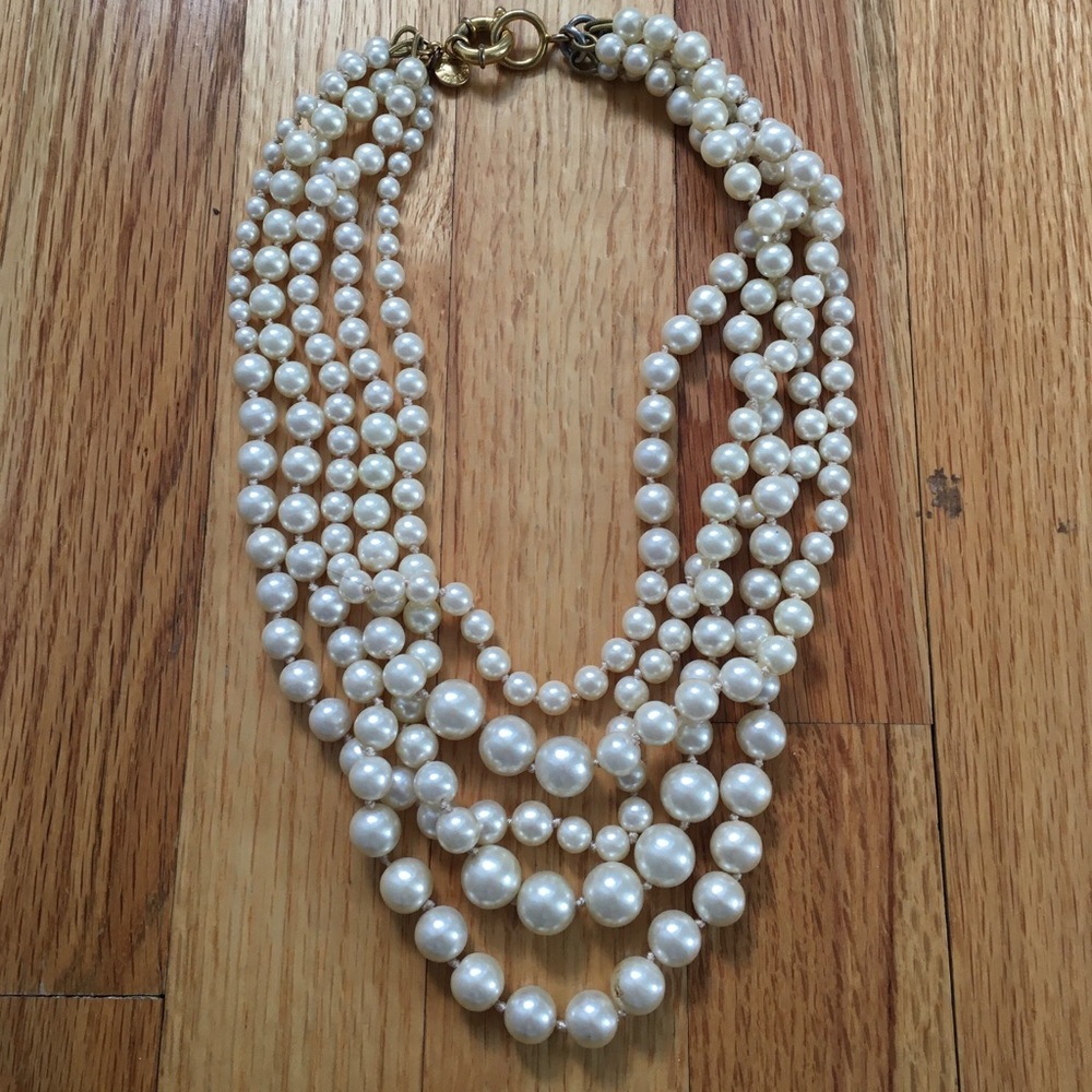 JCrew Multi-Strand Pearl Necklace.